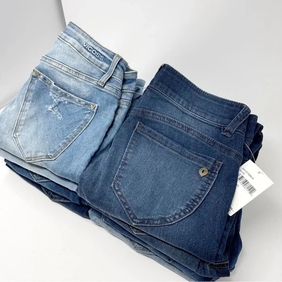 Lot of 8 Pairs Women’s Skinny Jeans Various Brands Vigoss Democracy Sizes XS-S - Picture 3 of 6